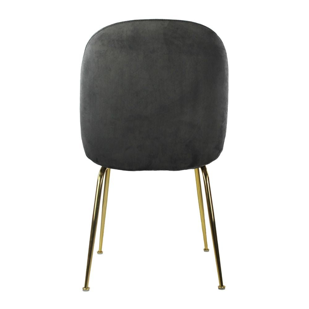 SILLA KINGSTRONG MOB-039B TREVISO VELVET SILL2242337 | Silla Ocasional Comercial Decorativa | Base 4 Puntas Metal | Tapizado Tela | Interior