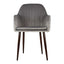 SILLA KINGSTRONG MOB-052 TRENTO VELVET SILL2242332 | Silla Ocasional Comercial Decorativa | Base 4 Puntas Metal | Tapizado Tela | Interior