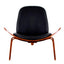 SILLA NOGAL BEAT SILLA WEGNER | Silla Tipo Hans Jorgen Wegner Hotel | Asiento Respaldo Negro | Madera | Interior