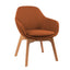 Silla de visita OFFIHO FABRIZIA OHV-126 con base de madera de fresno y tapizado en tela.