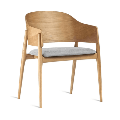 Silla Comercial para Cafetería - LABENZE MARIOLA - Madera de Haya - Asiento Tapizado