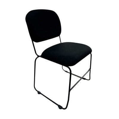 Silla De Oficina Visita - ALBAR AB-900 CRP - Negro - Asiento Tapizado y Base terminado en Pintura Epóxica
