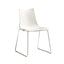 Silla de visita LABENZE ZEBRA apilable en tecnopolímero reciclable con estructura de trineo en acero