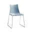 Silla de visita LABENZE ZEBRA apilable en tecnopolímero reciclable con estructura de trineo en acero