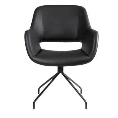 Silla de Oficina - NOGAL BEAT MOSCÚ - Negro - Asiento y Respaldo Tapizados
