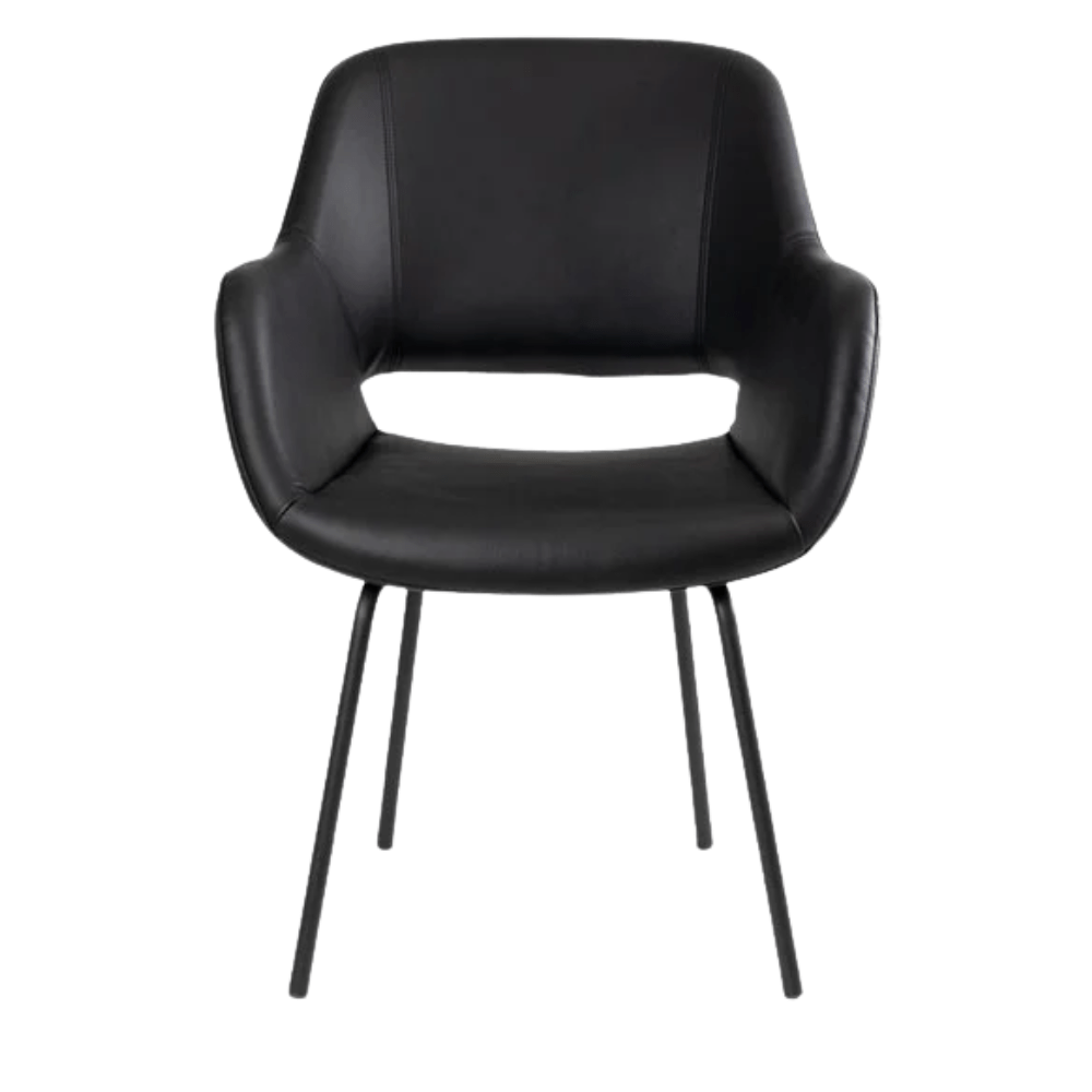 Silla de Oficina - NOGAL BEAT MOSCÚ - Negro - Asiento y Respaldo Tapizados
