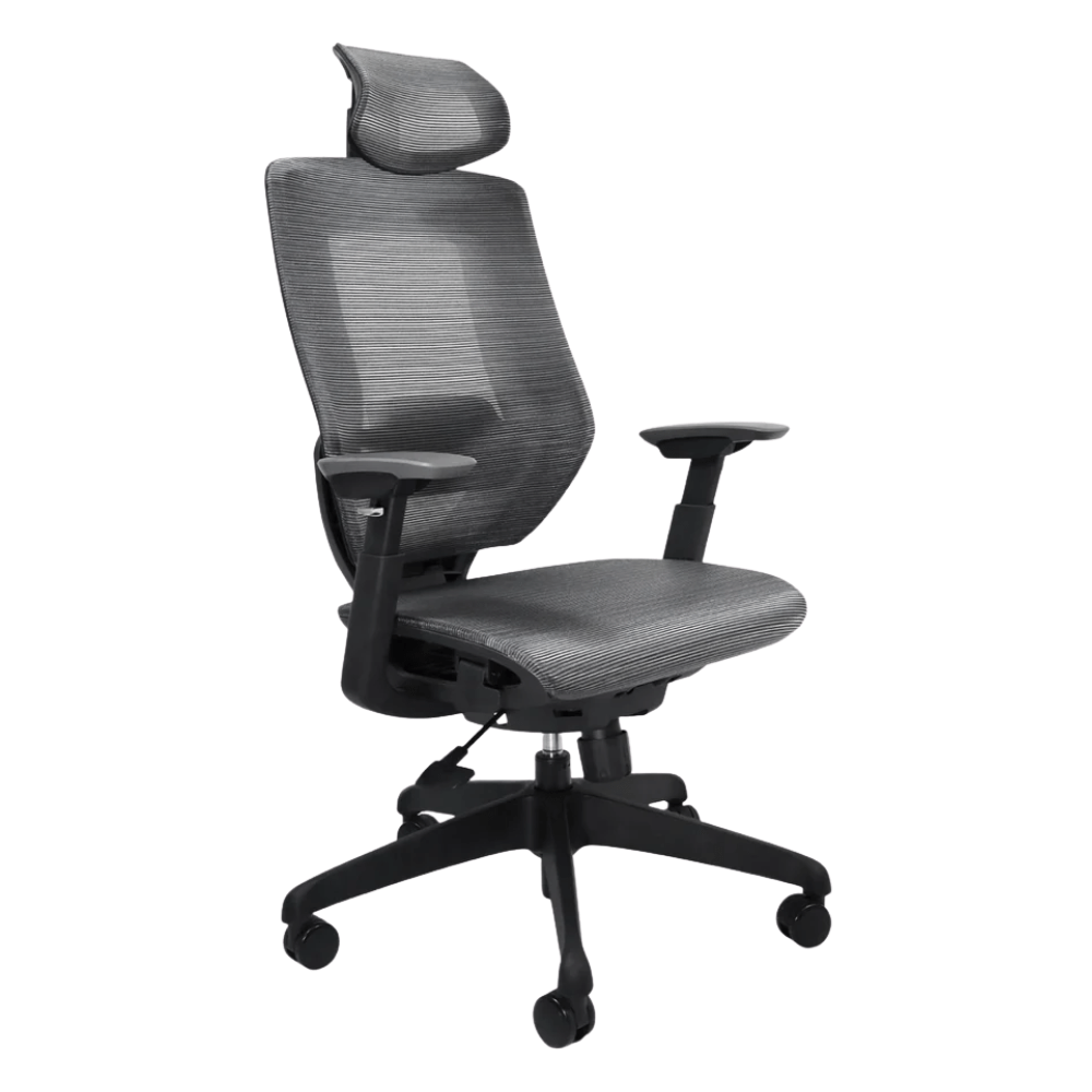 Silla de oficina MOBILIARIO EN MOVIMIENTO Ucrania con respaldo en malla transpirable y brazos 3D.