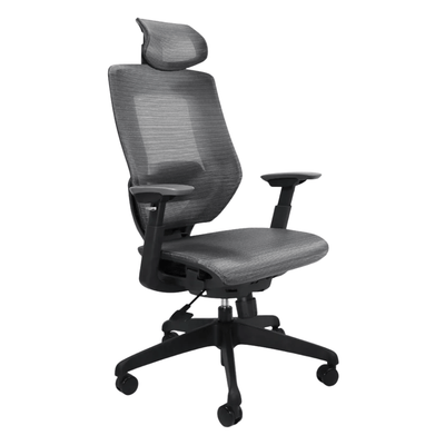 Silla de oficina MOBILIARIO EN MOVIMIENTO Ucrania con respaldo en malla transpirable y brazos 3D.
