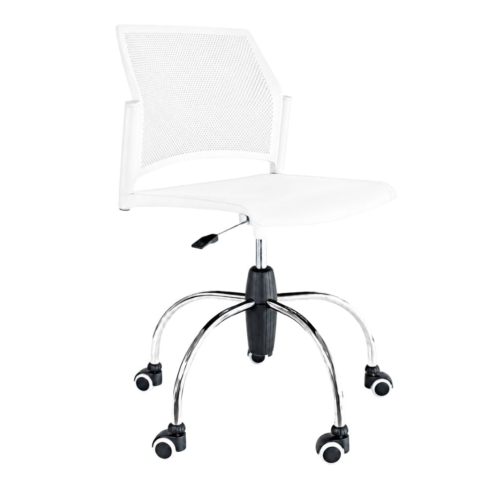 Silla de Oficina Labenze Replay 101-0620G | Respaldo multiperforado giratoria sin brazos | Nogal Beat · silla operativa, silla de oficina.