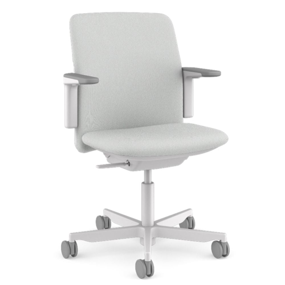 Silla de Oficina Secretarial Ergonómica - HUMANSCALE PATH - Color del Tejido Vapor 13 - Asiento Tapizado Silla Secretarial Silla Ergonómica Silla De Oficina Silla Ajustable Silla Con Respaldo Bajo Silla Funcional Silla De Alta Calidad Oficina Espacio Laboral Área De Trabajo Sala De Reuniones Sala De Conferencias Centro De Trabajo Espacio Corporativo Estación De Trabajo Cubículo De Oficina Espacio De Coworking Área Administrativa Departamento De Recursos Humanos Centro De Llamadas Sala De Espera