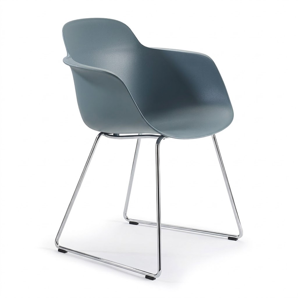 Silla de Oficina Visita - INFINITI SICLA TRINEO - Varios Colores - Cuerpo de Polipropileno - Base Metálica Trineo