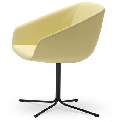 Silla de sala de espera LABENZE BRECK tapizada con respaldo, descansabrazos integrados y base a elegir