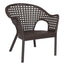 Silla Offiho Iris OHV-7029-DC en polipropileno imitación mimbre para jardín, café blanco y gris