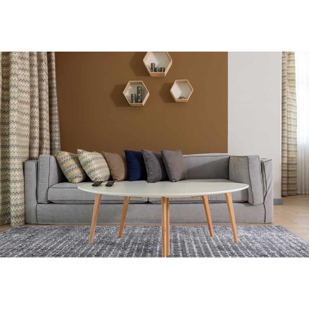 TAPETE NOGAL BEAT AMINA T5140 | Tapete Decorativo para Recepción Hotel Hogar | Tono: Gris Gris | Varias Medidas | Rectangular | Interior
