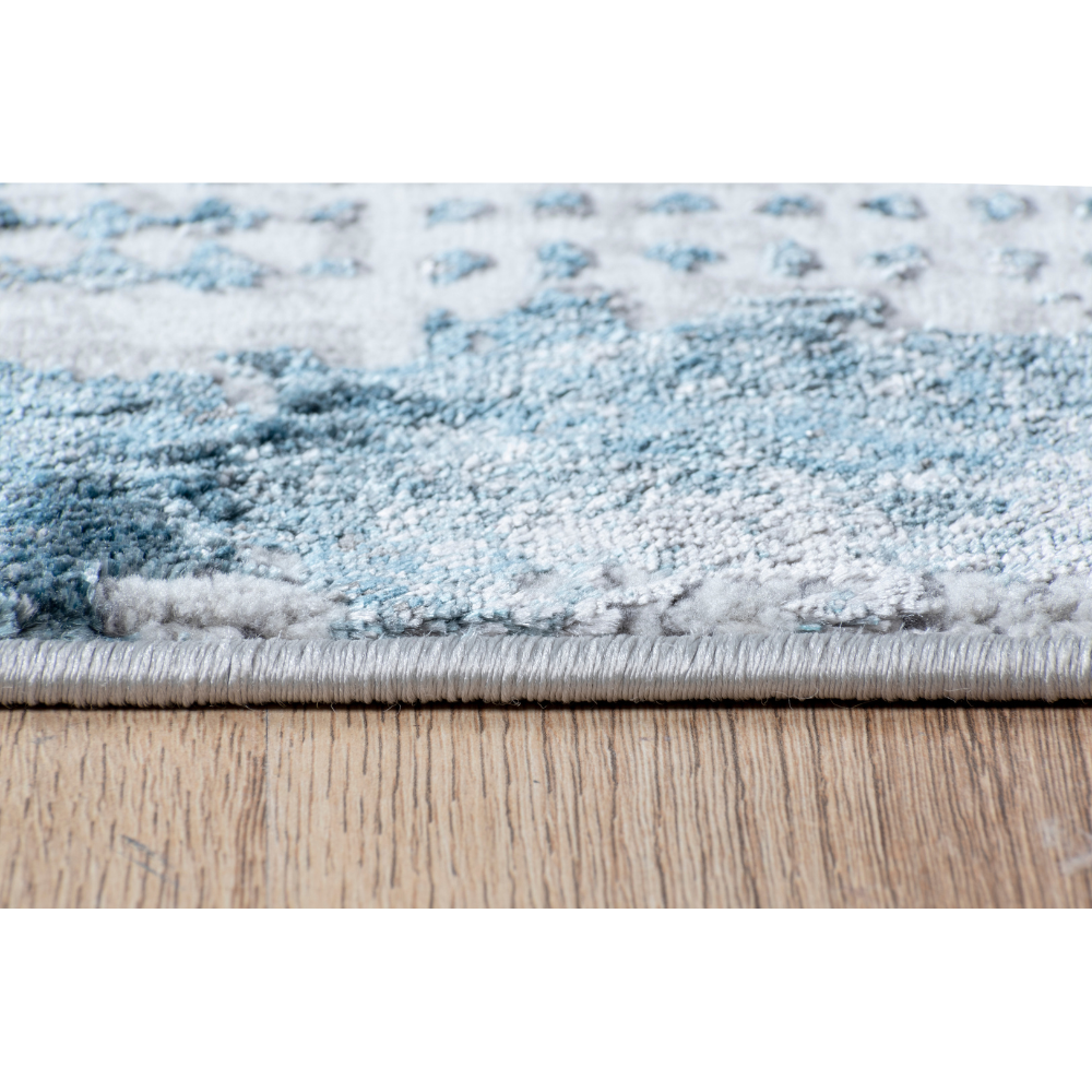 TAPETE NOGAL BEAT AMINA T5141 | Tapete Decorativo para Recepción Hotel Hogar | Tono: Gris Gris Azul | Varias Medidas | Rectangular | Interior
