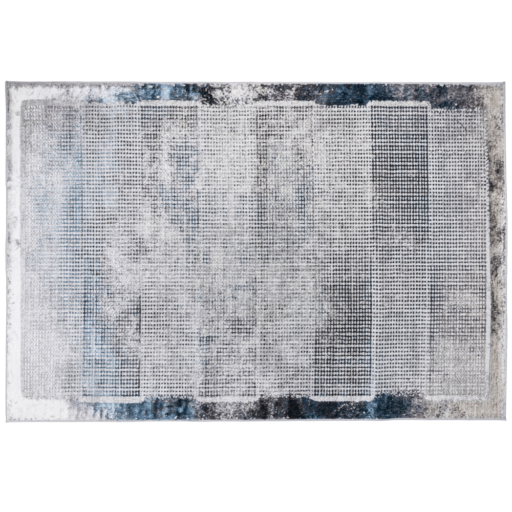 TAPETE NOGAL BEAT AMINA T5141 | Tapete Decorativo para Recepción Hotel Hogar | Tono: Gris Gris Azul | Varias Medidas | Rectangular | Interior