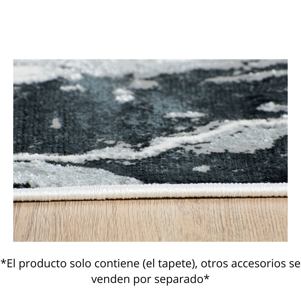 TAPETE LAVIN ARTEMA U6020 | Tapete Decorativo para Recepción Hotel Hogar Departamento Sala | PLATA NEGRO | Varias Medidas | Rectangular Circular | Interior | Hotel Habitación Airbnb Sala Recamara Estudio