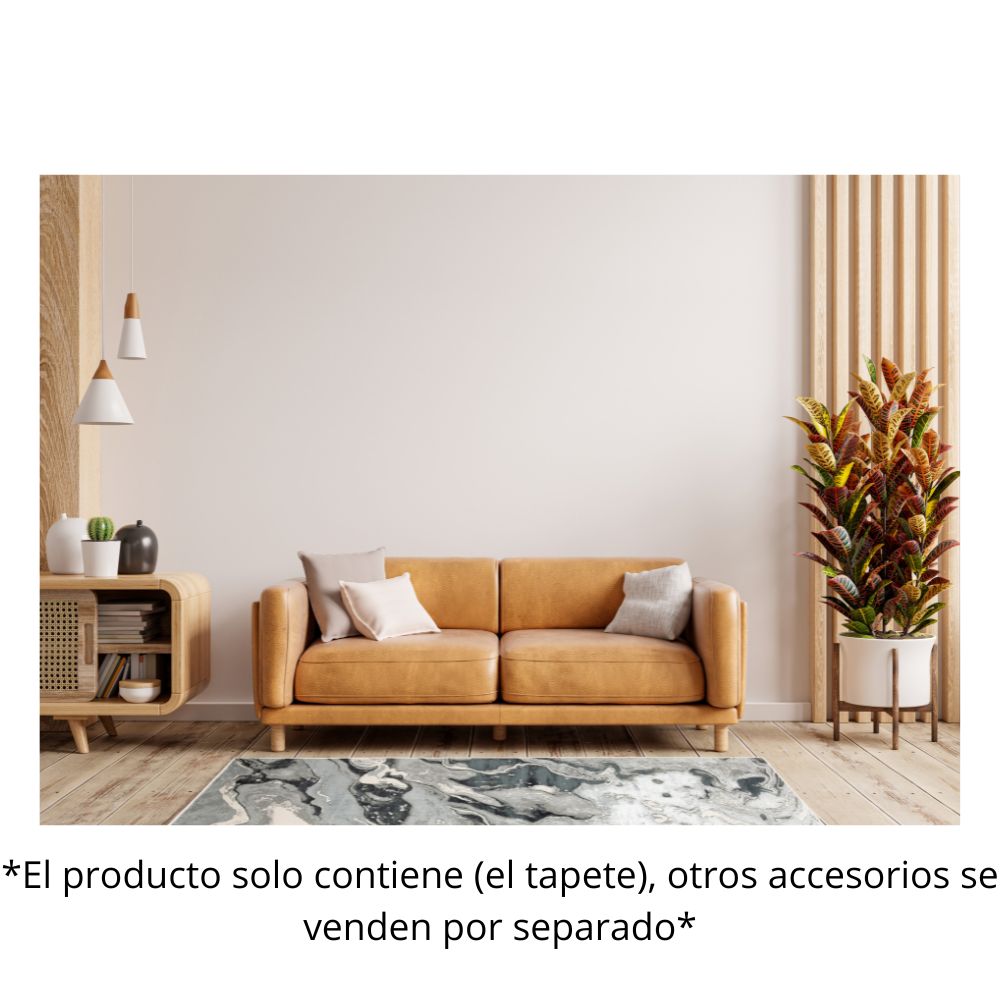 TAPETE LAVIN ARTEMA U6020 | Tapete Decorativo para Recepción Hotel Hogar Departamento Sala | PLATA NEGRO | Varias Medidas | Rectangular Circular | Interior | Hotel Habitación Airbnb Sala Recamara Estudio