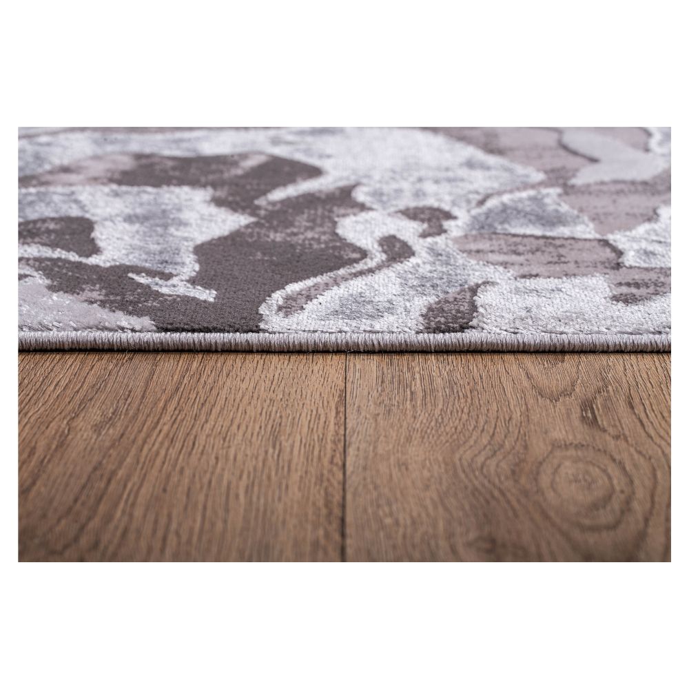 TAPETE LAVIN AYDA T9012 | Tapete Decorativo para Recepción Hotel Hogar Departamento Sala | GRIS PLATA | Varias Medidas | Rectangular | Interior | Hotel Habitación Airbnb Sala Recamara Estudio