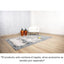 Tapete decorativo colección Belma U6025 rectangular de polipropileno y poliéster en plata y negro