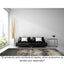 Tapete decorativo colección Belma U6025 rectangular de polipropileno y poliéster en plata y negro