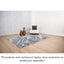 Tapete decorativo colección Belma U6027 rectangular en polipropileno y poliéster color plata negro