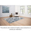 Tapete decorativo colección Belma U6027 rectangular en polipropileno y poliéster color plata negro