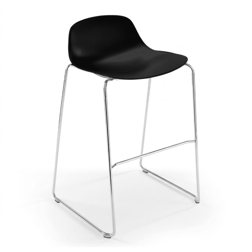Taburete Comercial - INFINITI PURE LOOP MINI H66 TRINEO - Varios Colores - Asiento en Policarbonato - Base Metálica Trineo