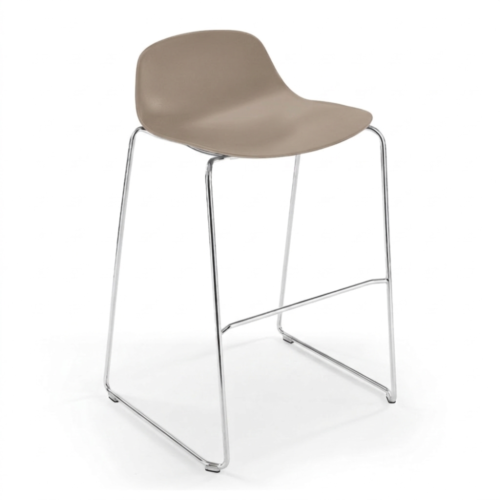 Taburete Comercial - INFINITI PURE LOOP MINI H66 TRINEO - Varios Colores - Asiento en Policarbonato - Base Metálica Trineo