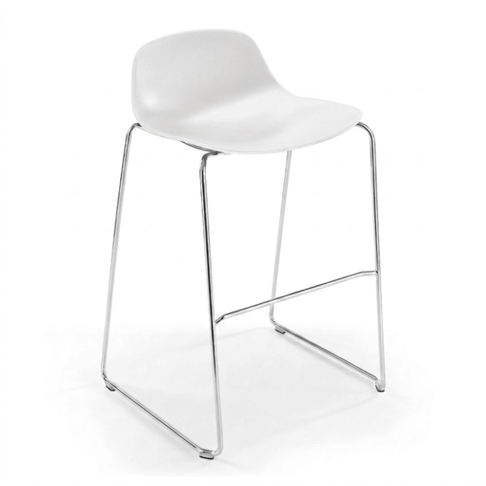 Taburete Comercial - INFINITI PURE LOOP MINI H66 TRINEO - Varios Colores - Asiento en Policarbonato - Base Metálica Trineo