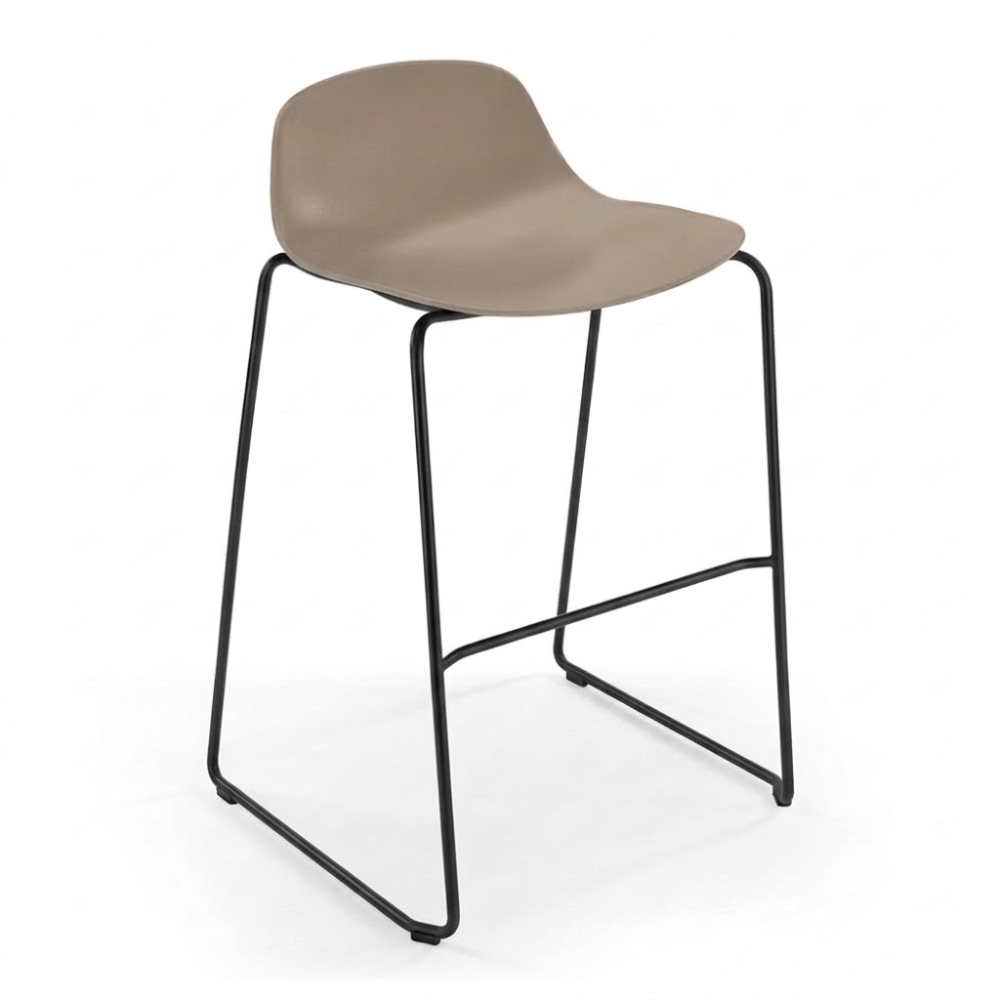 Taburete Comercial - INFINITI PURE LOOP MINI H66 TRINEO - Varios Colores - Asiento en Policarbonato - Base Metálica Trineo
