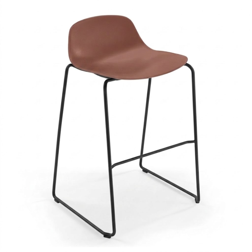 Taburete Comercial - INFINITI PURE LOOP MINI H66 TRINEO - Varios Colores - Asiento en Policarbonato - Base Metálica Trineo