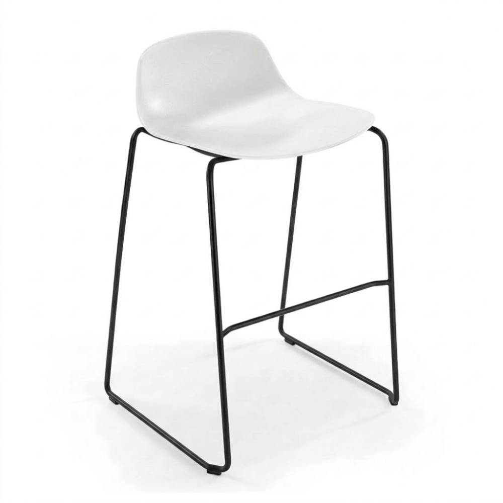 Taburete Comercial - INFINITI PURE LOOP MINI H66 TRINEO - Varios Colores - Asiento en Policarbonato - Base Metálica Trineo