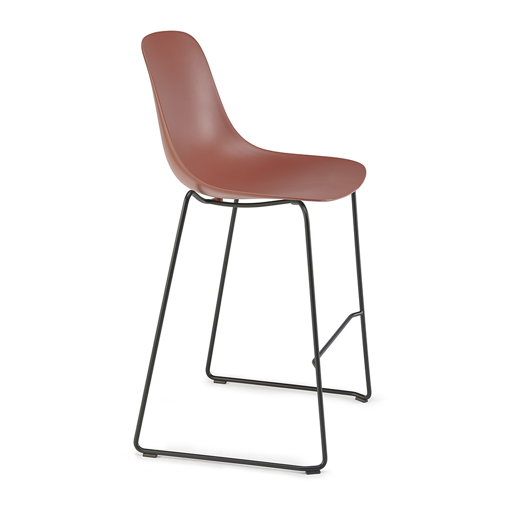 Taburete Comercial - INFINITI PURE LOOP MONO H66 TRINEO - Varios Colores - Asiento en Polipropileno - Base Metálica Trineo - Altura Cocina
