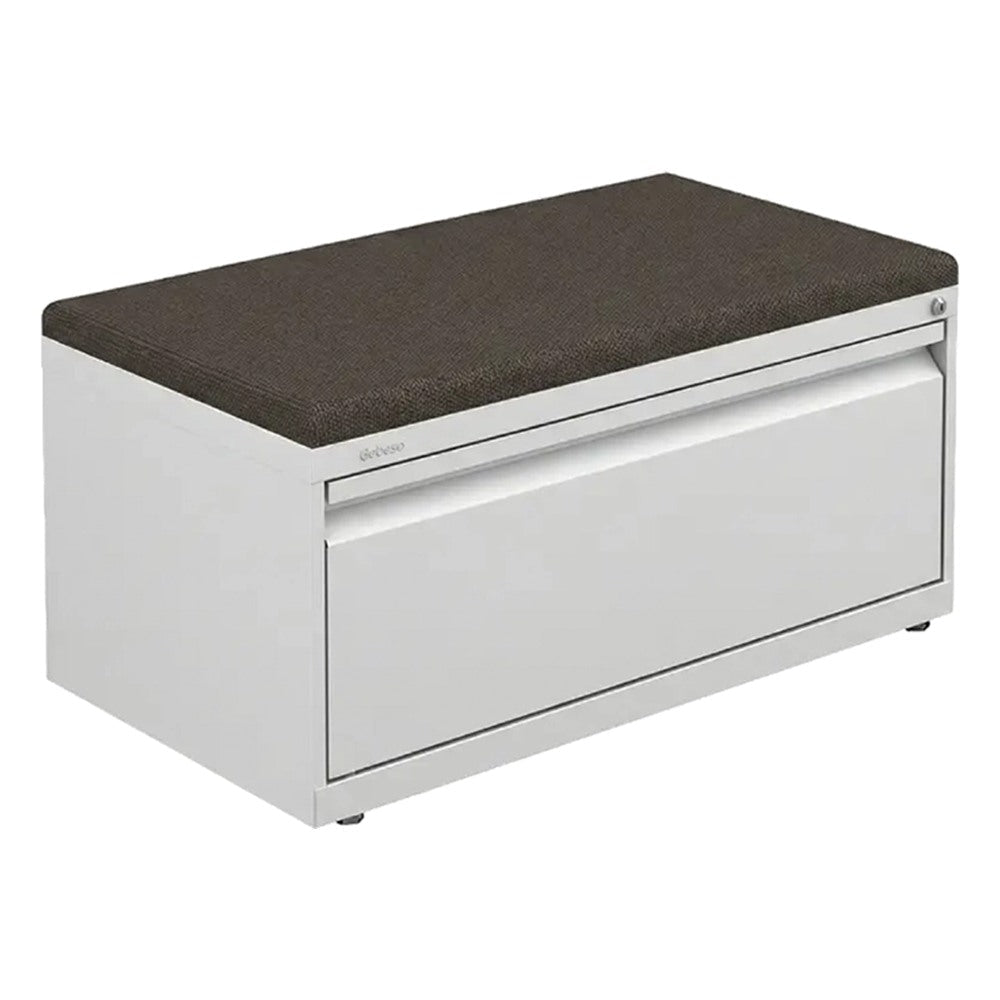 Archivero Horizontal con Asiento para Área Colaborativa - GEBESA URBAN - Frente 90 cm - 1 Gaveta - GBU345 - GEBESA - NOGAL BEAT - Archivero