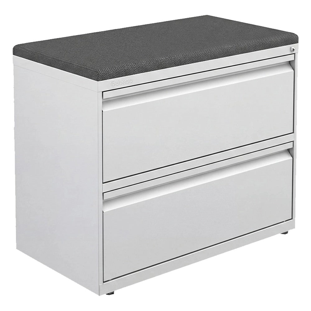 Archivero Horizontal con Asiento para Oficina Abierta - GEBESA URBAN - Frente 90 cm - 2 Gavetas - GBU350090 - GEBESA - NOGAL BEAT - Archivero