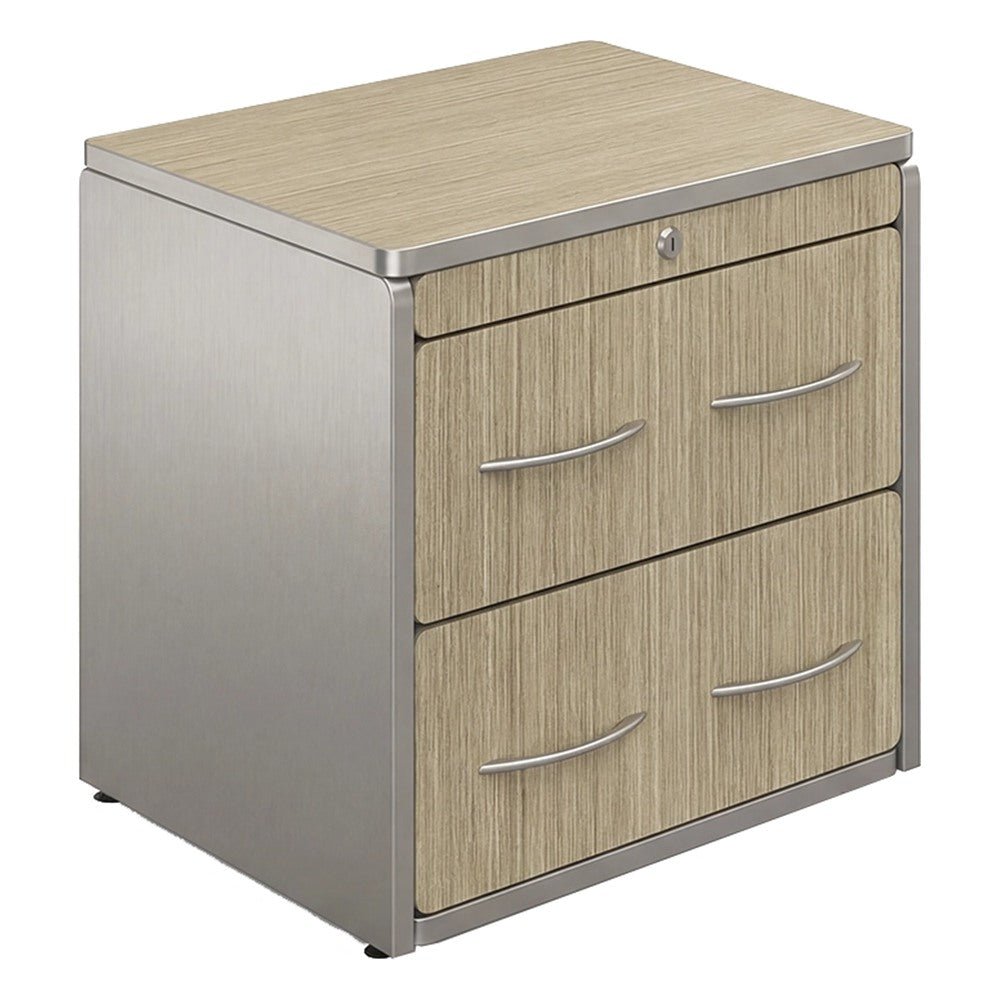 Archivero Horizontal para Archivo - GEBESA SPAZIO - Frente 77 cm - 2 Gavetas - GBS350 - GEBESA - NOGAL BEAT - Archivero