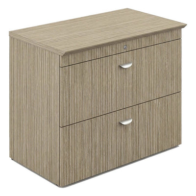 Archivero Horizontal para Oficina - GEBESA FILO - 2 Gavetas - Frente 90 cm - GCF350CN - GEBESA - NOGAL BEAT - Archivero