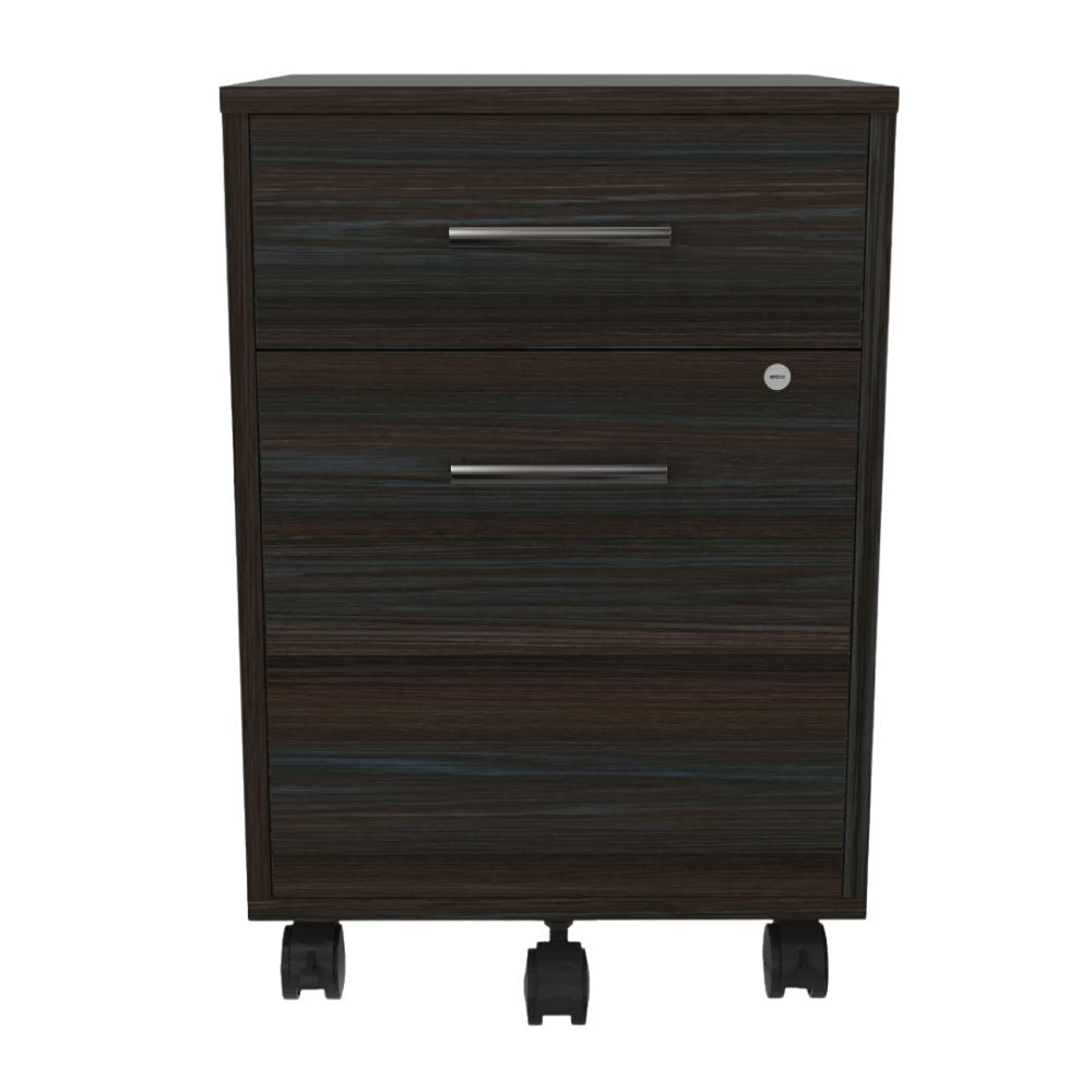 Archivero móvil URBAN OFIK 883 con 2 cajones en melamina y acero