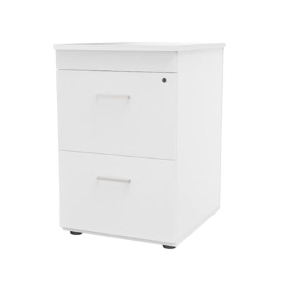 Archivero de oficina OFIK 225 con 2 gavetas y cerradura en melamina y acero