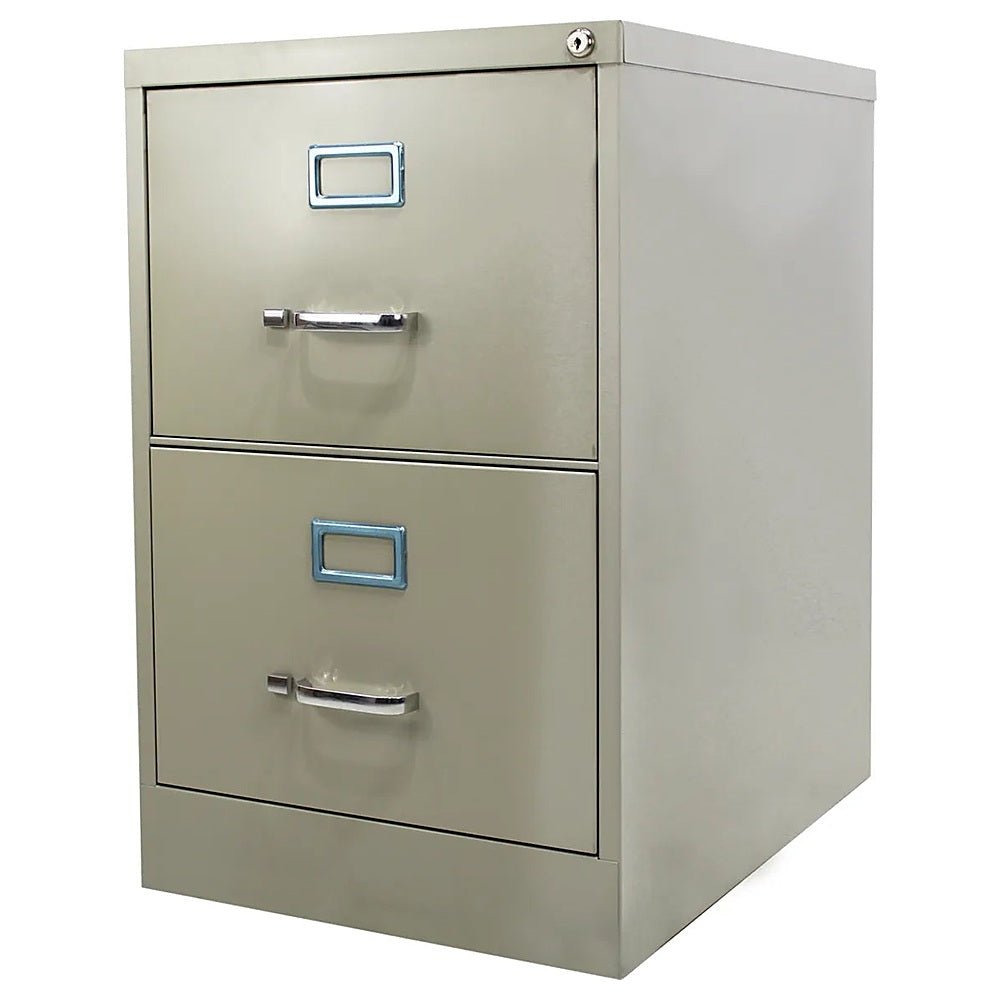 Archivero para Oficina Organizador - KINGSTRONG 14112 ARCH0300023 - 2 Gavetas - Arena - Metálico - ARCH0300023 - Mundo In - NOGAL BEAT - Archivero