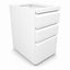 Archivero para Oficina Pedestal Metálico - VERSA COMPLEMENTOS - Varios Colores - Fondo 50 cm - 2 Cajones y 1 Gaveta - CS-1115 - VERSA - NOGAL BEAT - Archivero