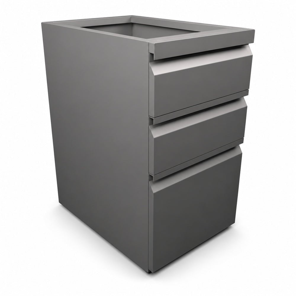Archivero para Oficina Pedestal Metálico - VERSA COMPLEMENTOS - Varios Colores - Fondo 50 cm - 2 Cajones y 1 Gaveta - CS-1110 - VERSA - NOGAL BEAT - Archivero