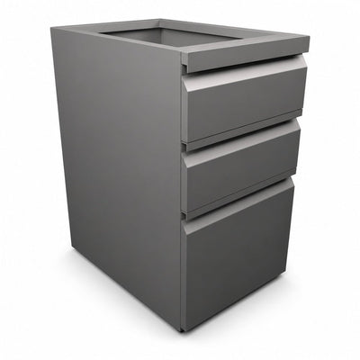 Archivero para Oficina Pedestal Metálico - VERSA COMPLEMENTOS - Varios Colores - Fondo 50 cm - 2 Cajones y 1 Gaveta - CS-1110 - VERSA - NOGAL BEAT - Archivero