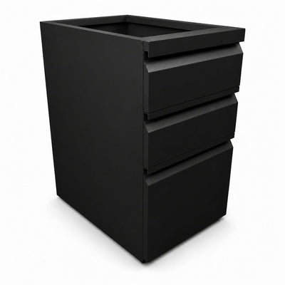 Archivero para Oficina Pedestal Metálico - VERSA COMPLEMENTOS - Varios Colores - Fondo 50 cm - 2 Cajones y 1 Gaveta - CS-1210 - VERSA - NOGAL BEAT - Archivero