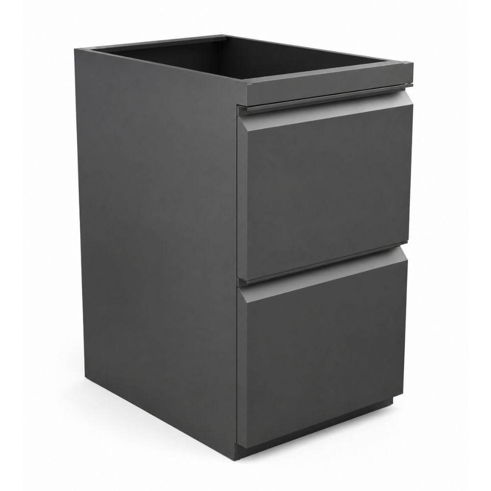 Archivero para Oficina Pedestal Metálico - VERSA COMPLEMENTOS - Varios Colores - Fondo 50 cm - 2 Gavetas de Archivo - CS-1136 - VERSA - NOGAL BEAT - Archivero