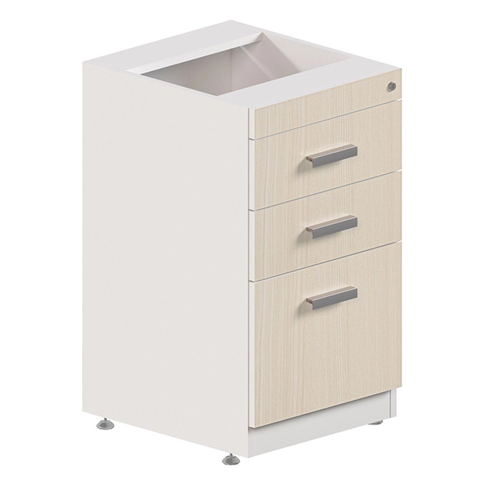 Archivero Pedestal para Área Administrativa - GEBESA KENZA - Frente 41 cm - 3 Gavetas - GBK310 - GEBESA - NOGAL BEAT - Archivero