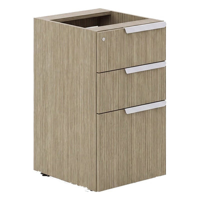 Archivero Pedestal para Despacho - GEBESA BENTO - 3 Gavetas - Sin Cubierta - Frente 41 cm - GCB311 - GEBESA - NOGAL BEAT - Archivero