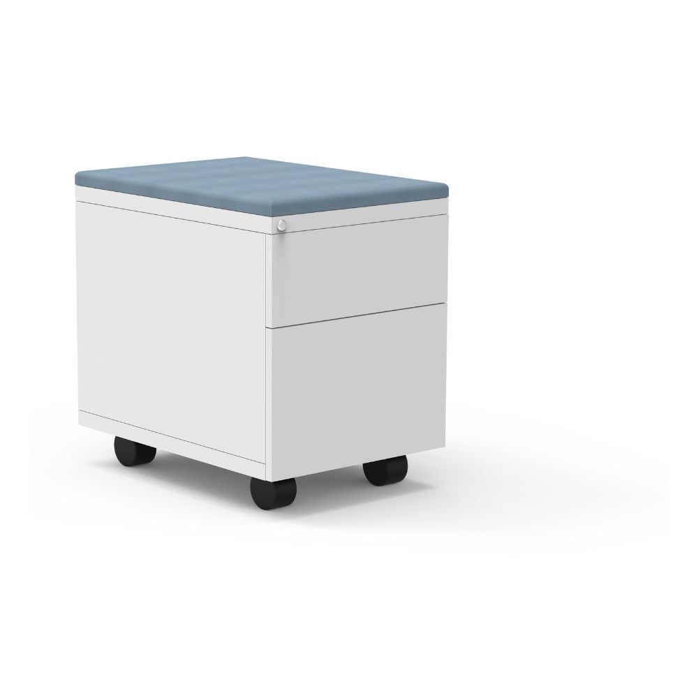 Archivero slim TB-AER con 1 cajón y 1 gaveta en acero con jaladeras laterales