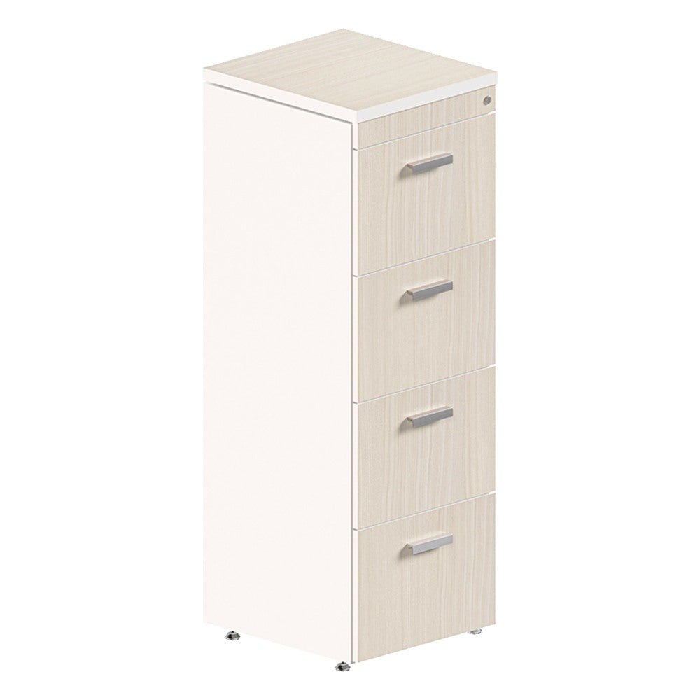 Archivero Vertical para Archivo - GEBESA KENZA - Frente 43 cm - 4 Gavetas - GBK340 - GEBESA - NOGAL BEAT - Archivero